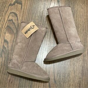 NEW UKALA SYDNEY HIGH FLEECE LINED SUEDE BOOTS Merino Wool lining